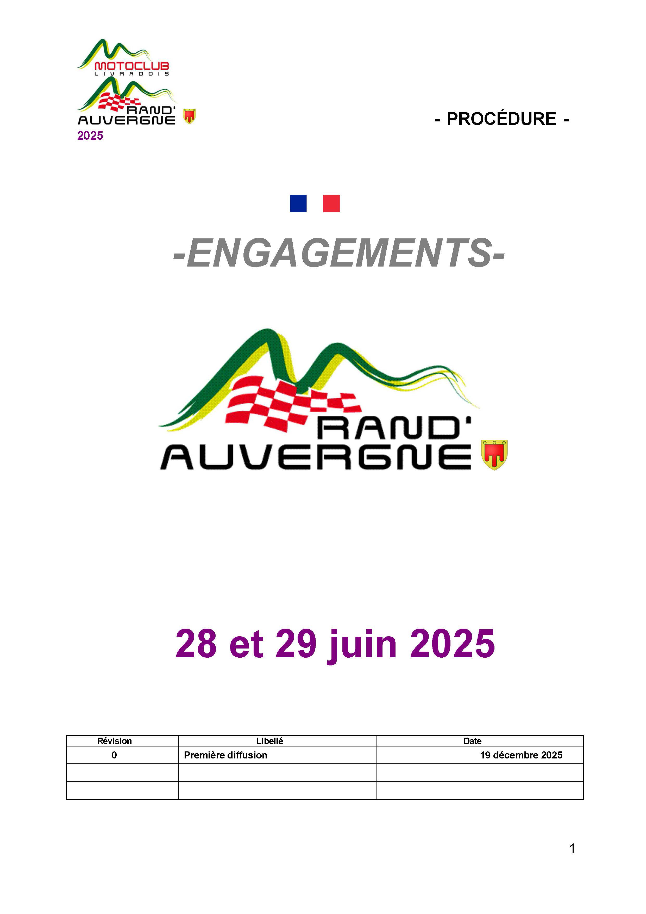 Modalités d’engagement